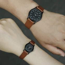 2023 New Couple Watches Personality High Quality Men and Women Vintage Small  Leather Strap Casual Sports Wrist Clock Wristwatch