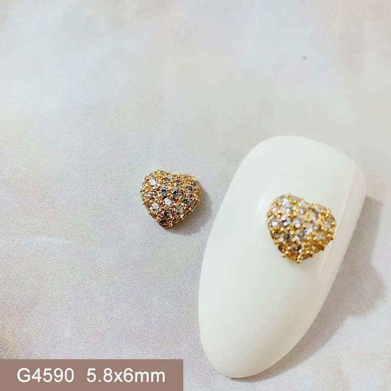 10 teile/los Valentinstag Herz Liebe Zirkon Kristalle Strass Nail Art Schmuck Dekorationen Nägel Zubehör Charms Lieferungen – Detail 15