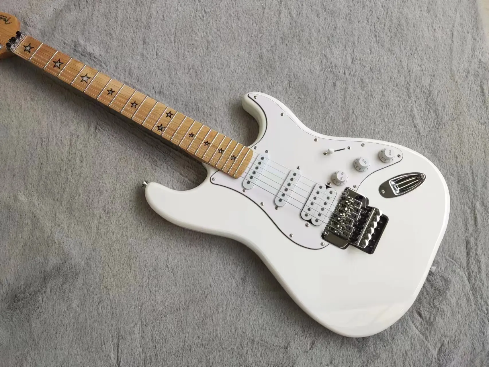 Stratocaste-R Personalizado Corpo Guitarra Elettrica, Tastiera, Pentagramma, Rolo Duplo, Novo