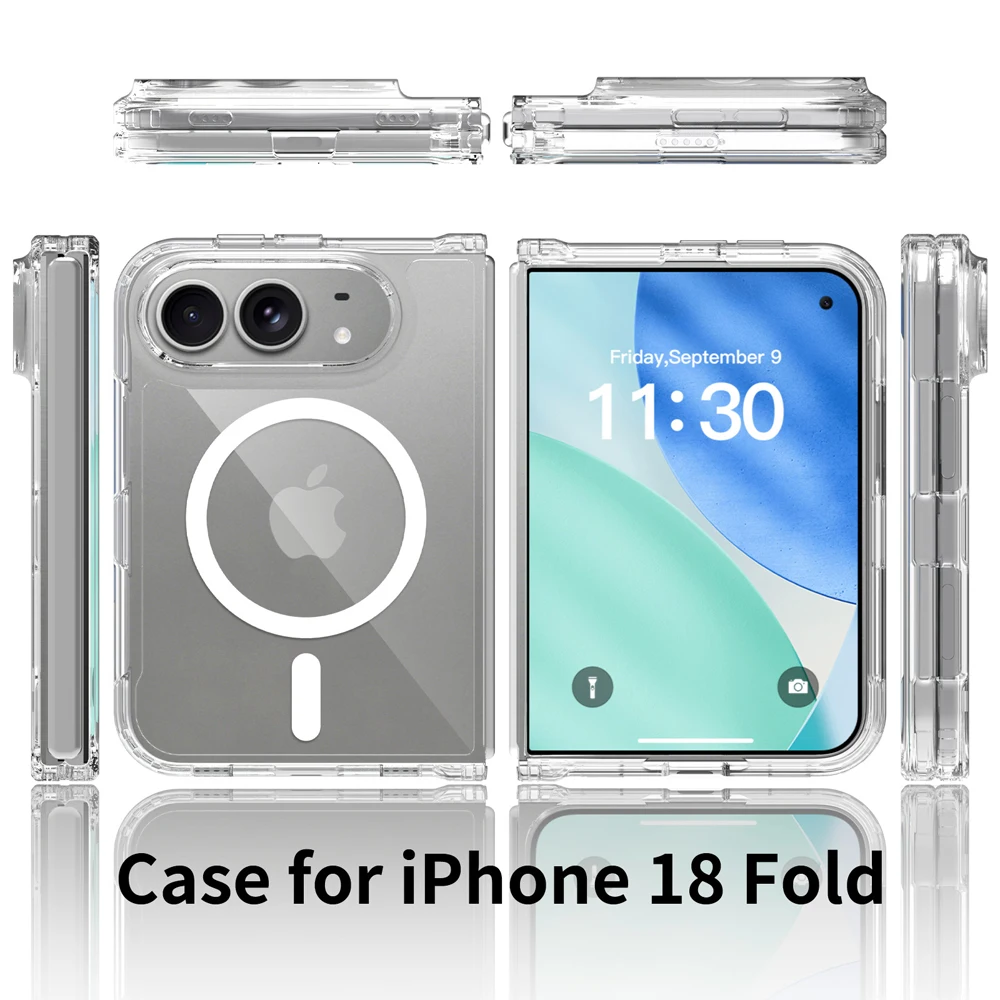 Enhanced Magnetic Clear Phone Case - Shockproof & Wireless Charging Compatible