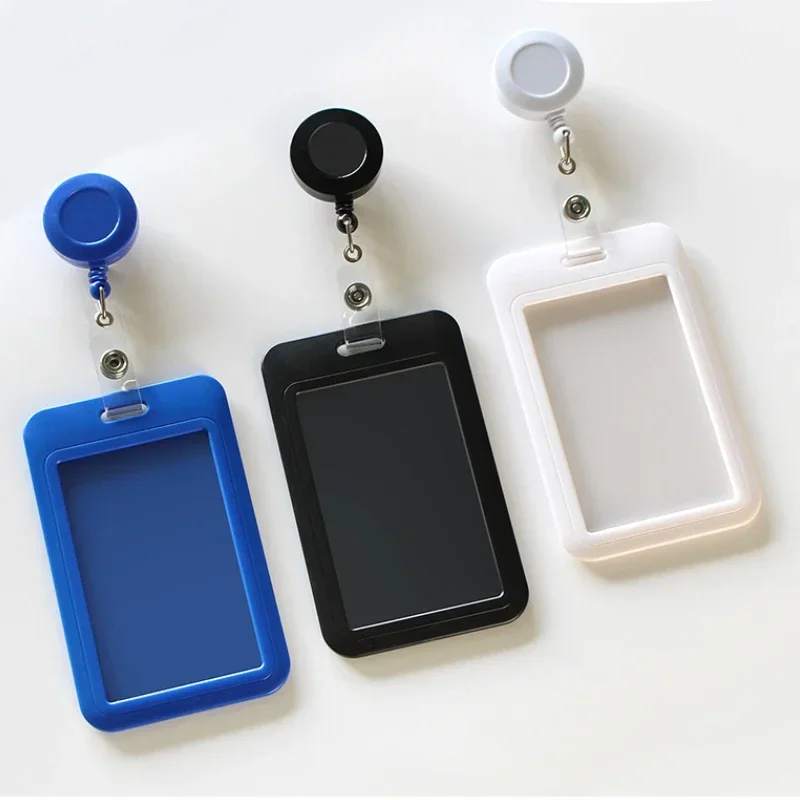 Hospital Retractable Plastic Badge Holder Reel Nurse Exhibition Card Holder Name Card Badge 1pc Office Supplies retractable badge reel badge holder retractable id tag retractable id lanyard