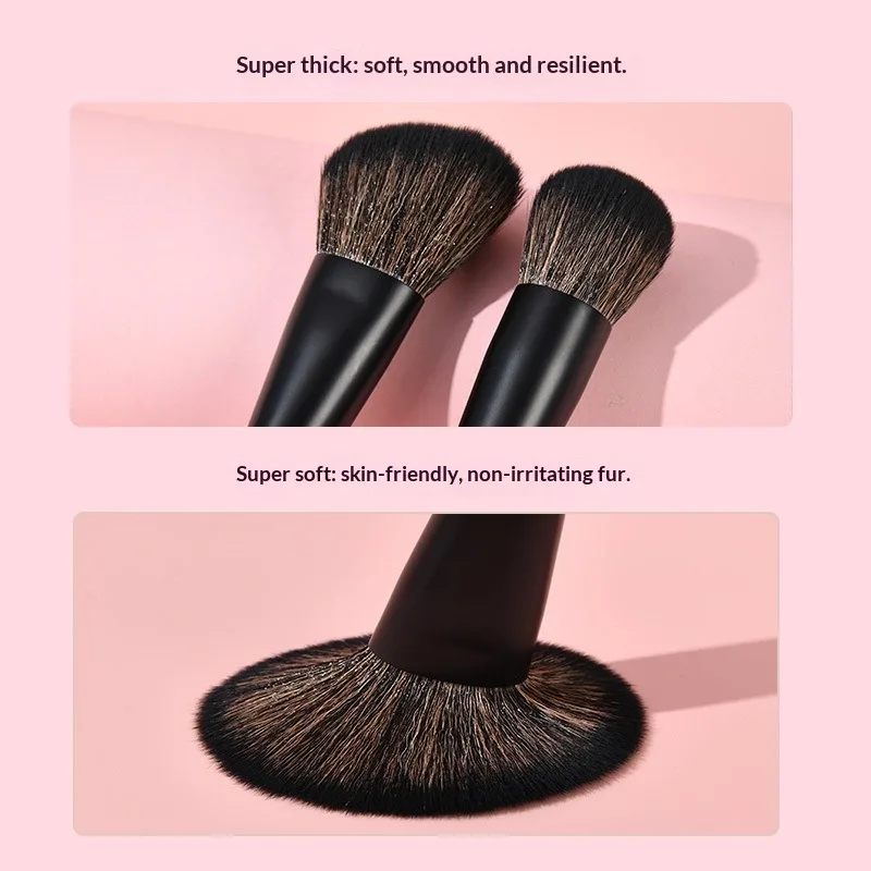 Set di pennelli per trucco a doppia estremità da 8 pezzi, pennelli cosmetici multifunzionali per fondotinta, fard, contorno e polvere, kit di strumenti di bellezza da viaggio - immagine 4