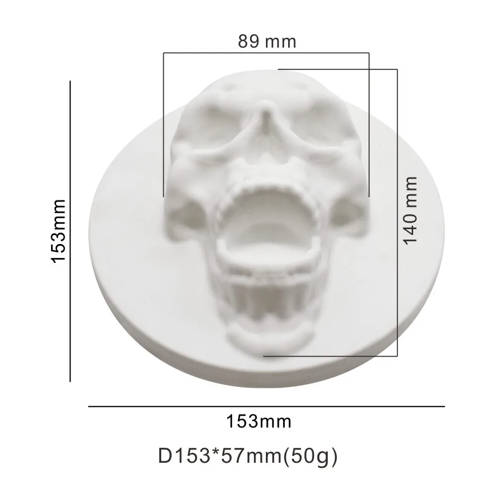 1:1 The Actual Size Skull 3D Silicone Fondant Cake Molds Halloween Series  Skull DIY Decor Embosser Mould Cake Baking Tools FM463 - AliExpress