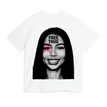 Women  T-Shirt Mariah The Scientist Free Thug Rapper Star Fashion Cotton Tee Shirt Short Sleeve T Shirts Round Collar Clothes 1