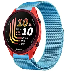 Premium Metal Milanese Loop Strap - Magnetic Wristband, 22mm/20mm - 20mm Universal (Gem green)