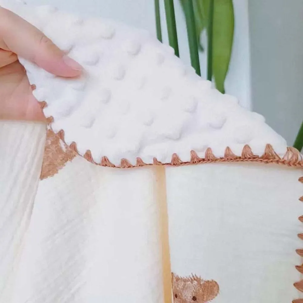 Breathable Baby Bean Blanket Soft Koala Cover Blanket for Infant Skin-friendly Thickened Nap Sleeping Rug Sofa
