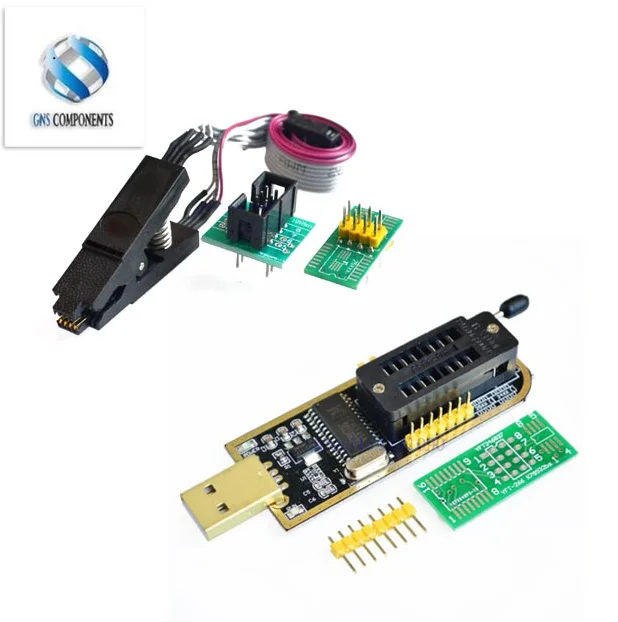 CH341A 24 25 Series EEPROM Flash BIOS USB Programmer Module + SOIC8 SOP8 Test Clip For EEPROM 93CXX / 25CXX / 24CXX DIY KIT