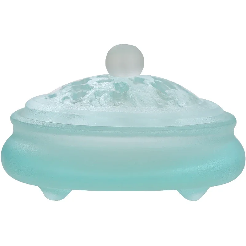 Liuli 3 legged Stove Household Incense Stove Xuande Stove Indoor Tea Ceremony Incense Stove Making Incense Seal Incense Set Gift