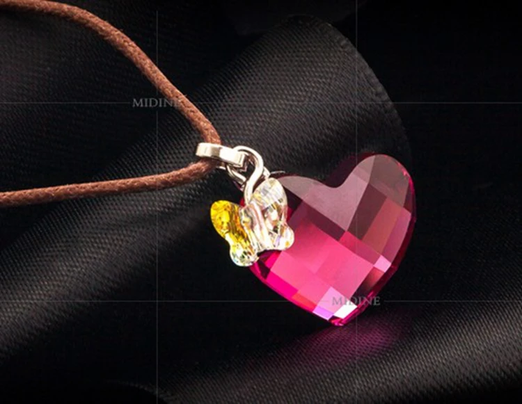 high quality Fashion Charm Cute Chain crystal Necklace Female Luxury Jewelry sets Gift Austrian  Necklace Earrings pendant women