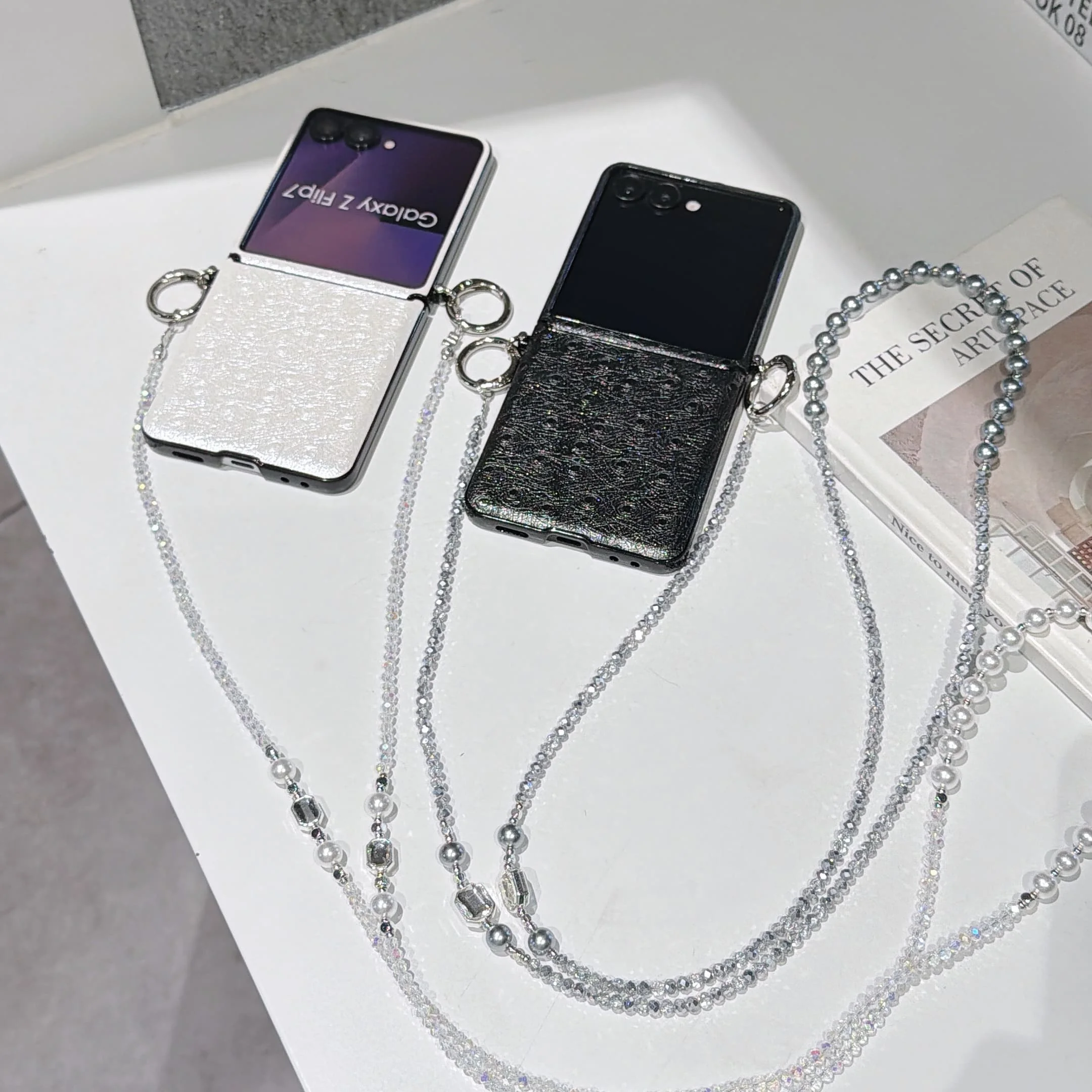 Premium PU Leather Crossbody Phone Case with Hinge Protection and Bracelet Strap