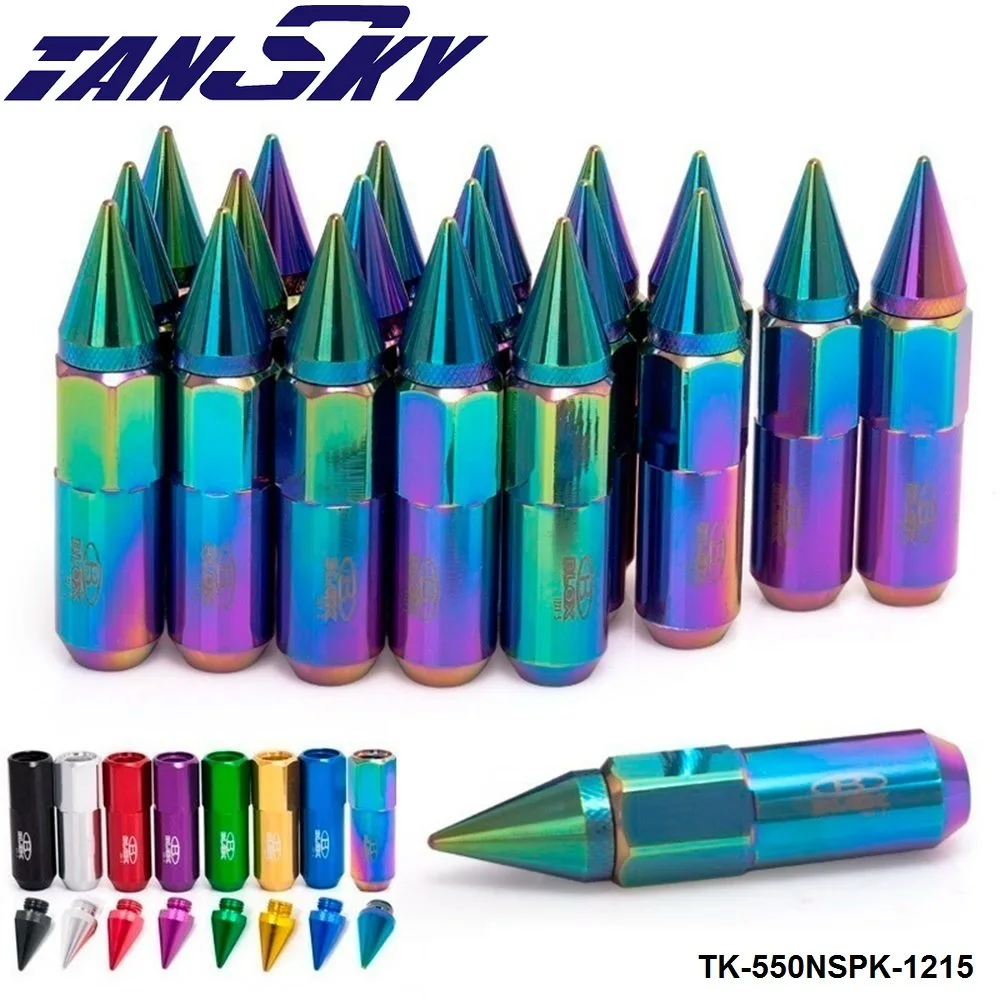 

20 шт. Blox M12X1.5 / M12X1.25 высококачественные алюминиевые удлиненные тюнер колесные диски наконечники гайки с шипами TK-550NSPK
