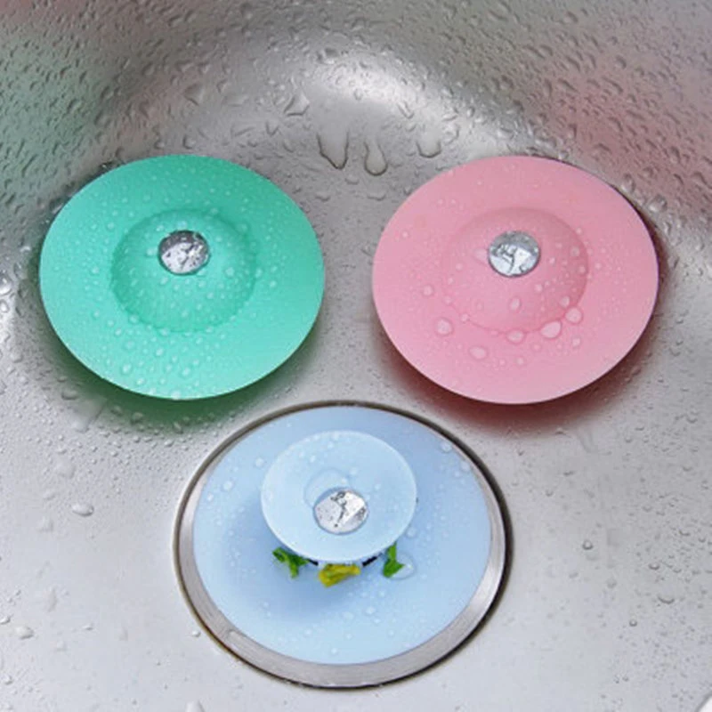 Bathroom Hair Stopper Silicone Sink Drain Strainer Anti-blocking Plug Shower Room Floor Filter Kitchen Accessories Tool | Дом и сад