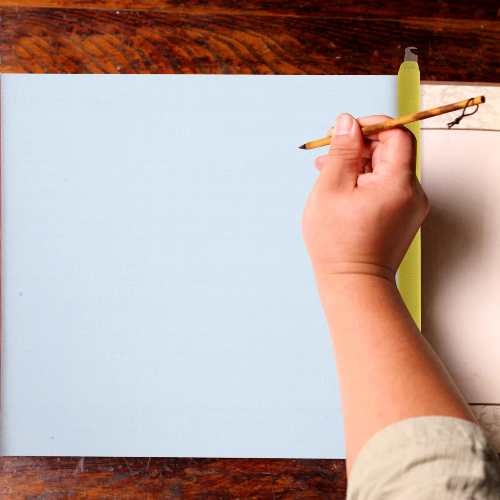 재사용 가능한 중국 서예 물 쓰기 천 스크롤 1.4mx46cm 물화지 가정 학교 서예 연습 도구