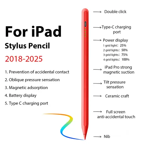 For Apple Pencil Stylus For iPad A16 Air 11 5 4 Pro 11th 13 12.9 M4 M3 M2 Pens 10 9 10th 9th Generation Mini 7 6 2025 Touch Pen - Image 12