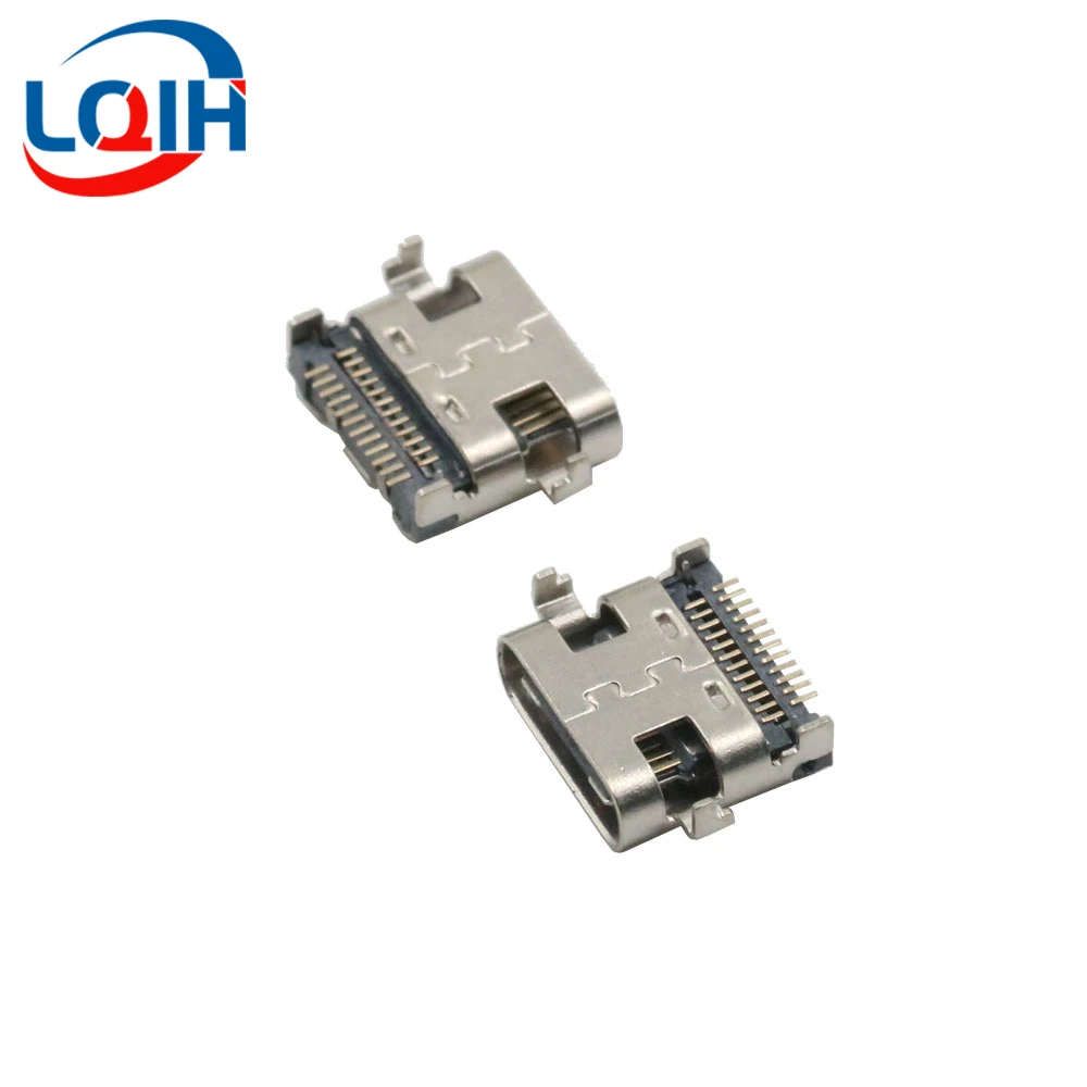 

10PCS TYPE-C 3.1 USB Female Seat 24pin Sink Plate 0.8 Patch Fast Charging Female Head High Transmission Data Charging Socket