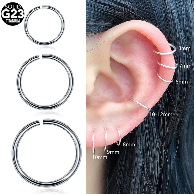 Seamless Hinged Segment Hoop Nose Ring Stainless Steel - Temu