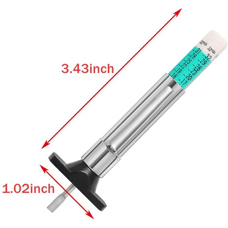25mm Car Tyre Tire Tread Depth Gauge Meter Auto Tire Wear Detection Measuring Tool Caliper Thickness Gauges Monitoring System tyre tread depth gauge thickness gauge
