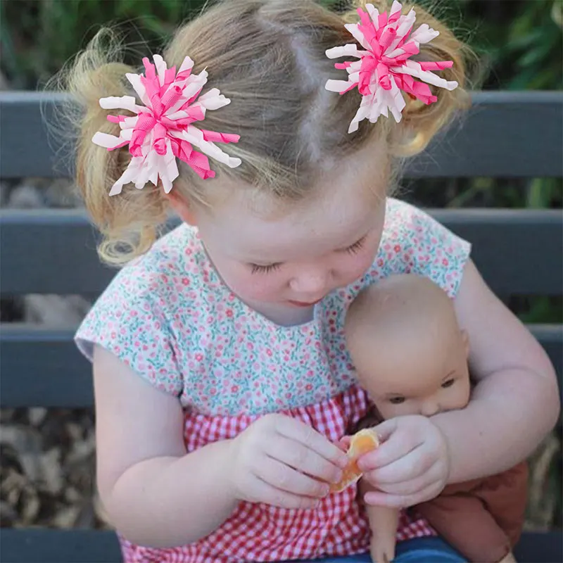 Lot De 14 Barrettes Et Pinces à Cheveux Pour Bébé Fille - Élastiques Doux, Broderies Et étoiles - Pour Tous Les Jours, Fêtes Et Photos
