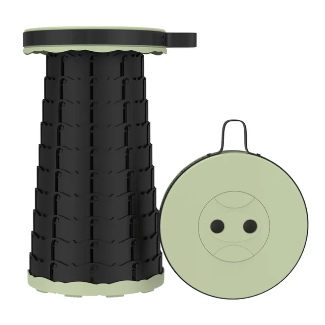 Telescopic Stool Retractable Stool Folding Chiar Fishing Chair Portable Camping Hiking Stool Outdoor Furniture Mini Chair SH-Fruit Green