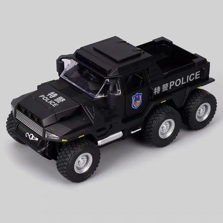 Alloy Car Model Diecasts & Toy WAT City Police Truck Model Diecast Vehicles Toy Cars Kid Toys For Children Gifts Boy Toy - 3