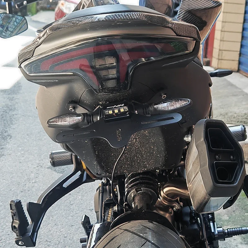 CFMOTO CF800NK 800NK 800 NK 2023 오토바이 후면 접이식 짧은 테일 스톡 라이센스 플레이트 라이트 Tailstock 홀더 브래킷 키트