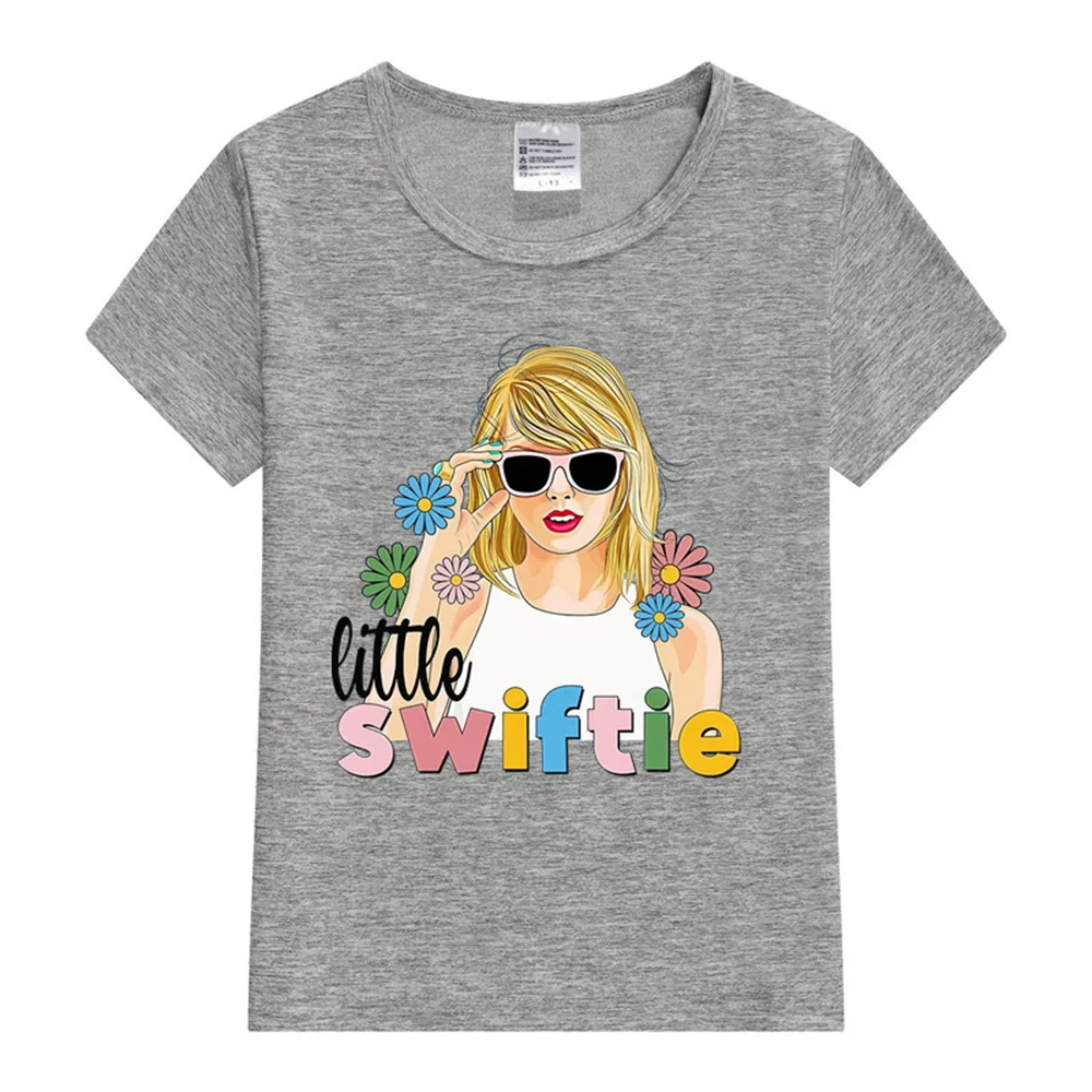 Hot Sale Little Swifty Kids T-Shirt Print Kids T shirt Cute Girls Summer Tops Baby Boys Clothes Children Short Sleeve T-shirt 2