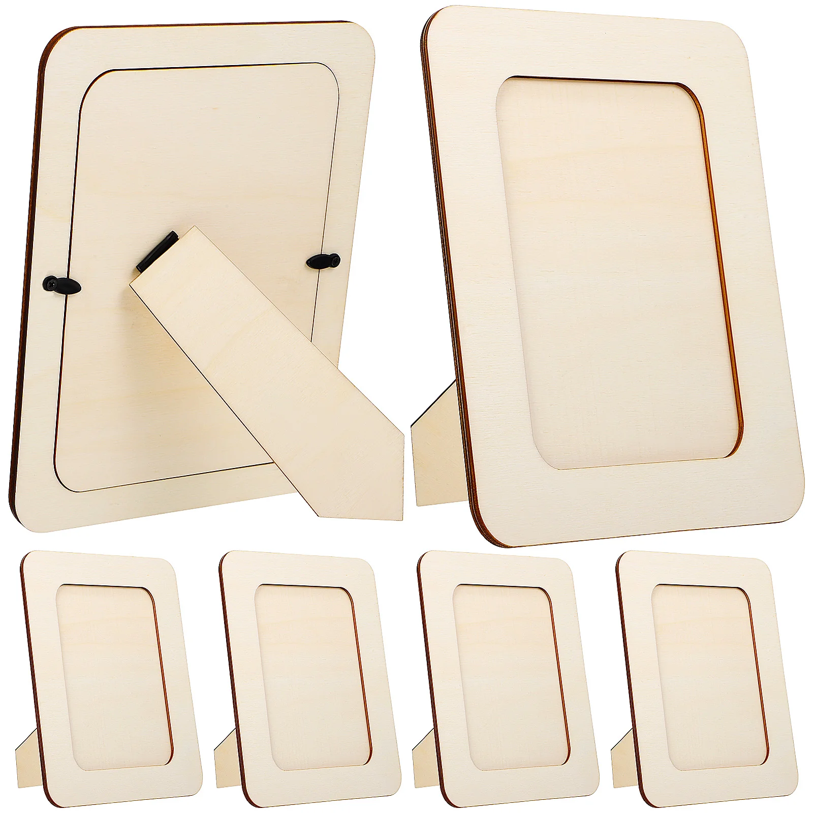 

Rectangular Craft Wood DIY Wooden Picture Frame Inch Rectangular Craft Frame Wood DIY Photo Frame for Table Display