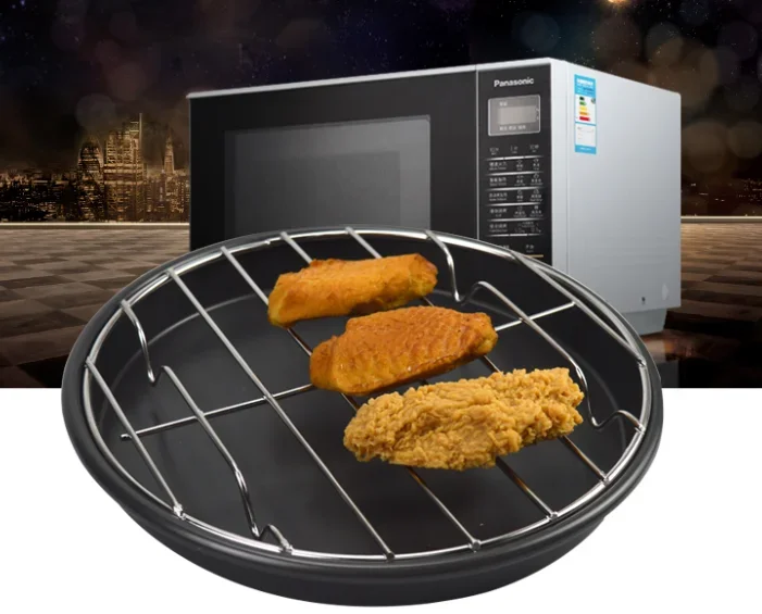 BBQ Wire mesh net pizza pan tray plate Round pizza grill chicken wings stainless steel pan oven grill Nonstick Grill Plate