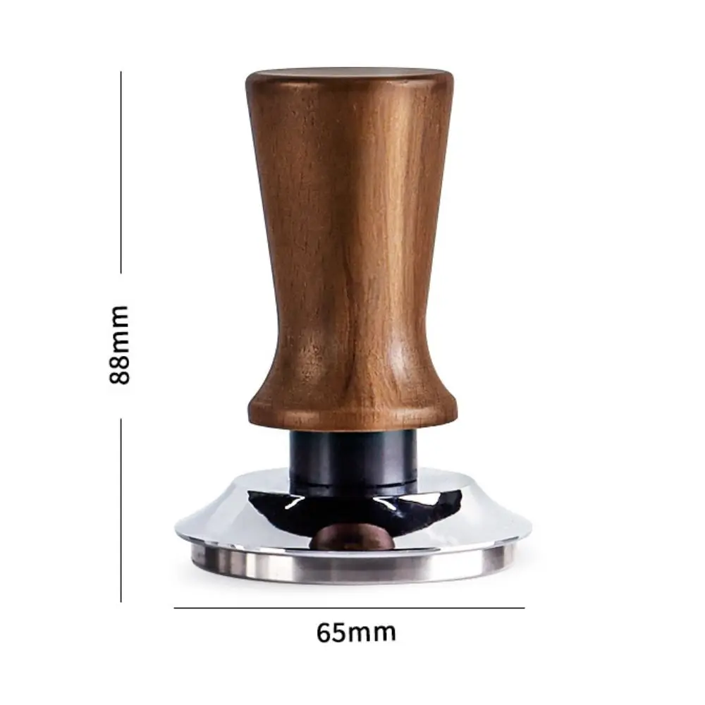 Portable 51/53/58MM Coffee Tamper Stainless Steel Base Wooden Handle Pressure Hammer Durable DIY Coffee Tool Espresso Making