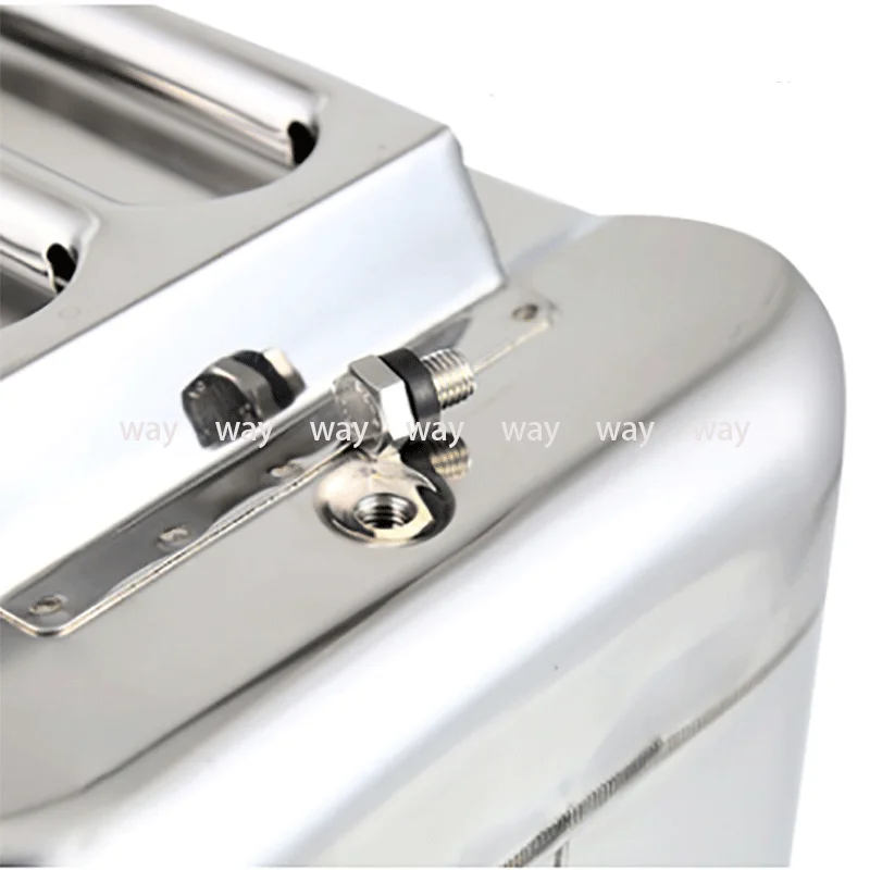 15L-40L Litres 201 Stainless Steel Fuel Tank Petrol Storage Oil Jerrycan Gas Can Car Motorbike Truck Car Fuel-jugs with Oil Pipe