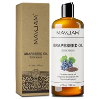 MAYJAM 473ml Carrier Oil Castor Vegetable Glycerin Grapeseed Jojoba Fractionated Coconut Body Oil for Skin Care Massage 1