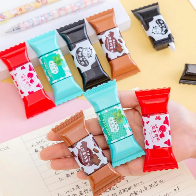 Correction Tape 1 Piece Cute Kawaii Milk Candy Sweet Correction Tape Cherry Chocolate Mint