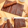 Creative Roll Up Leather Pencil Pirate Treasure Map Pattern Pen Case Makeup Brushes Holder for School Work Office H8WD 3