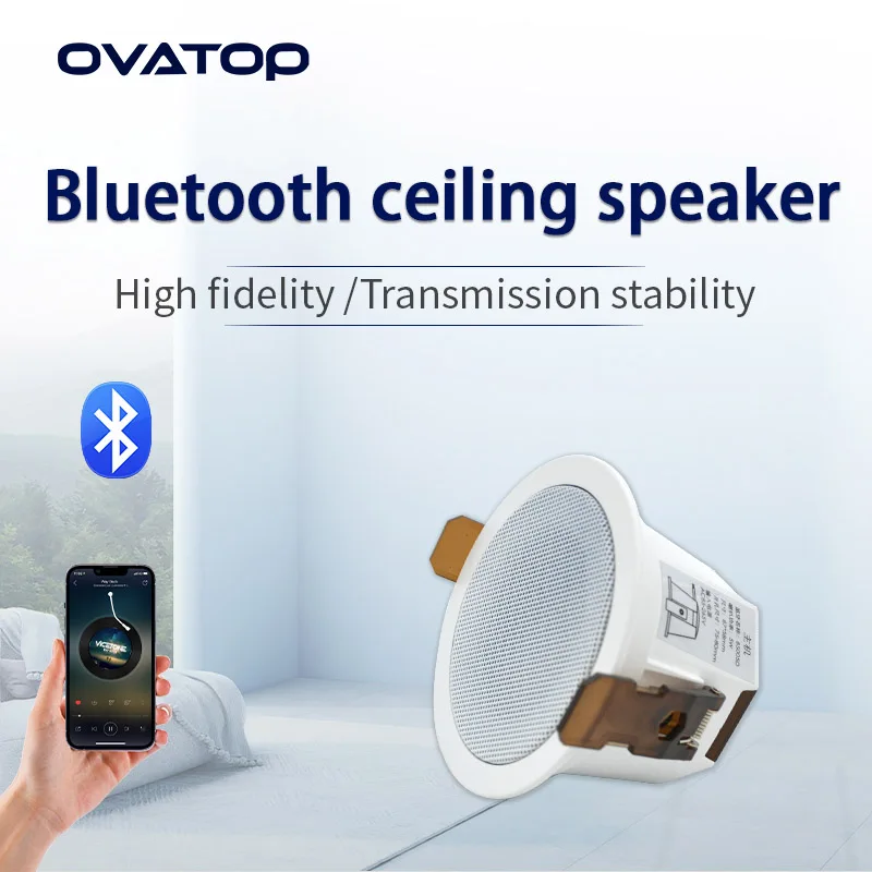 Bluetooth Speaker BS005D Mini 8ohm Professional Surround Sound Bluetooth LoudSpeakers Smart Home System Speakers Ceiling Speaker