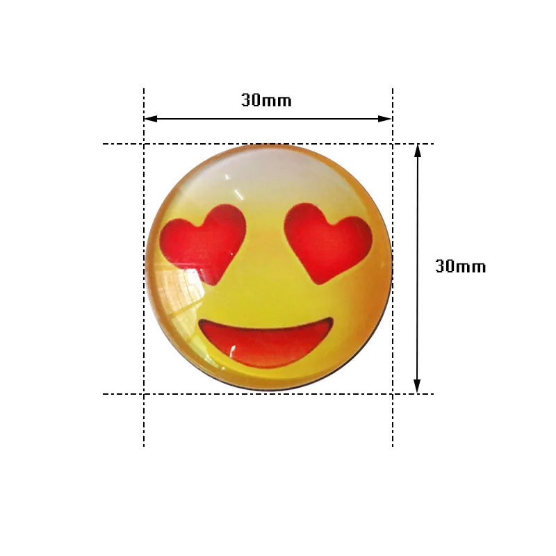 Description Picture 5 of item12pcs Round Polystyrene Smile Face Fridge Magnets - Adorable Decorative Magnets for Kitchen, Office, Whiteboard, Locker, Cabinet