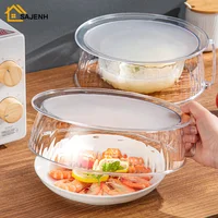 Couvercle alimentaire pour micro-ondes, couvercle de plaque de service, couvercle anti-éclaboussures pour micro-ondes, Surface lisse transparente avec poignée, couvercle pour micro-ondes de 10 pouces 2