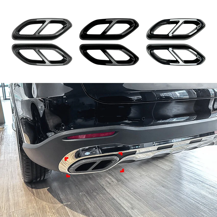 

Car Rear Throat Exhaust Pipe Muffler Tail Tips Pipe Trim Cover Frame For Mercedes-Benz GLC-Class X254 GLC260 GLC300 AMG 2023+