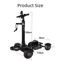 Scooter électrique puissant pour le golf, 10 pouces, pour adultes, double moteur, pliable, batterie amovible, démarrage par mot de passe 5