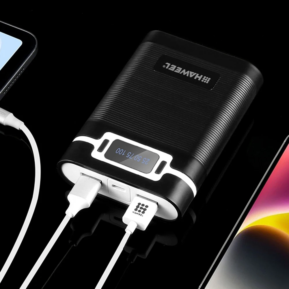 18650 배터리 박스 케이스, DIY 보조배터리 듀얼 USB 충전기 쉘, QC3.0 충전, DIY 쉘 C 타입 PD 디지털 디스플레이, 10000mAh, 4 슬롯