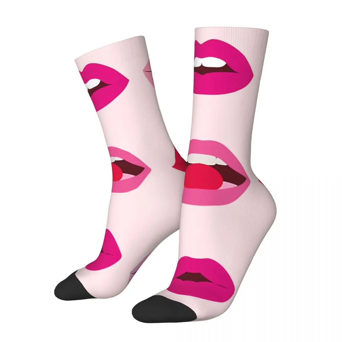 

Девять сексуальных носков с губами, мужские и женские летние чулки из полиэстера