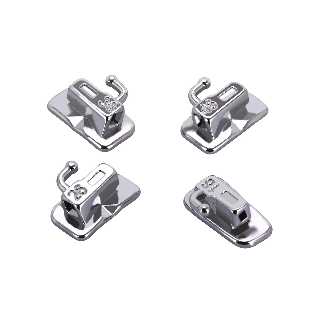 AZDENT Dental Kieferorthopädische Klammern Klammer AZDENT Passive selbstligierende ROTH MBT 0,022 Haken 3 4 5 mit Bukkalröhrchen MIM Monoblock – Detail 10