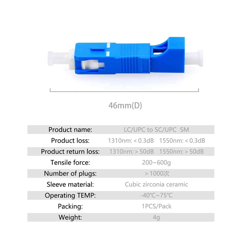 4X Optical Equipment Tool LC Female To SC Male Hybrid Flange Singlemode 9/125 SM Optical Fiber Adapter Connector images - 6