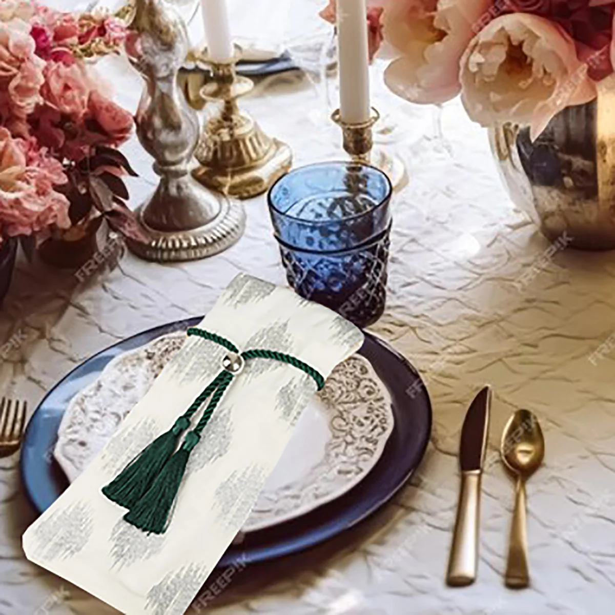 Beads Napkin Rings Handmade Tassel Napkin Buckle 4PC for Family Gatherings Wedding Party Table Decoration Accessories