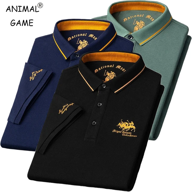 Summer Mens Embroidered Polo Shirts Short Sleeve Shirt Luxury Top Casual Lapel T-shirt Men Breathable Lightweight T Shirt Homme 1