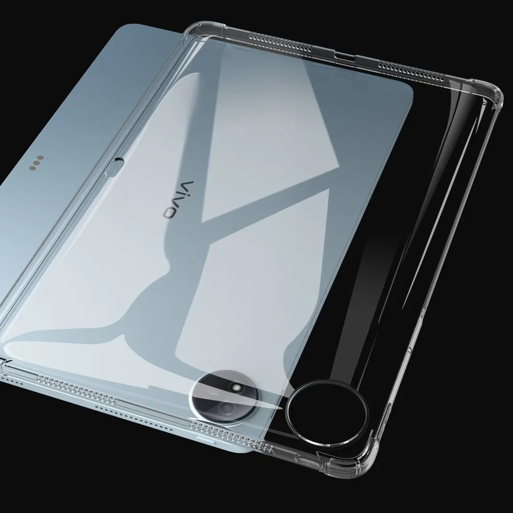 Shockproof Transparent TPU Tablet Cover - Soft Protective Back Case