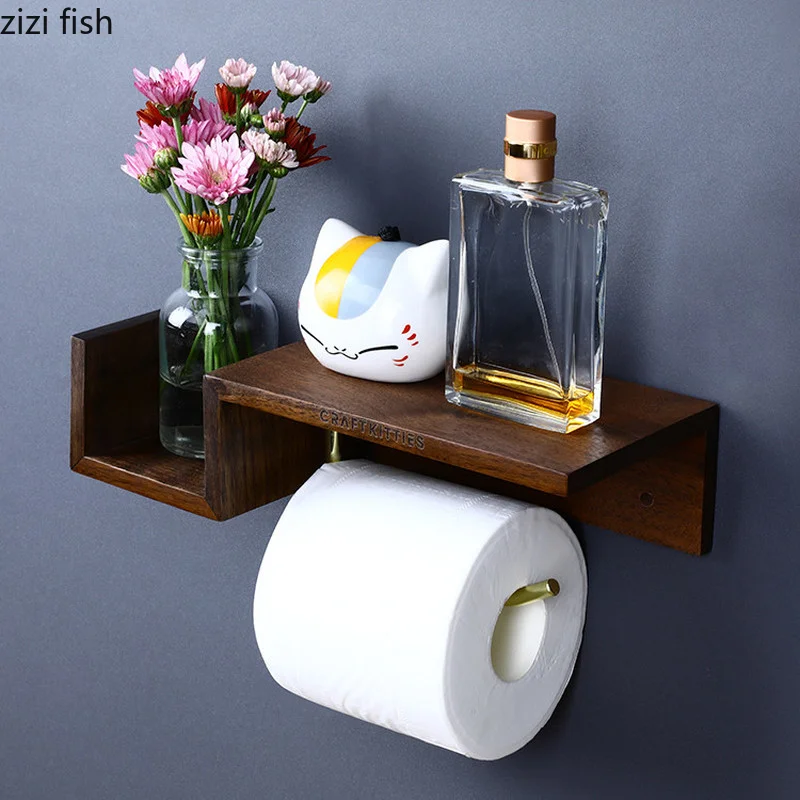Kitchen Paper Roll Holder Wood  Beech Wood Toilet Paper Holder - Paper  Holders Towel - Aliexpress
