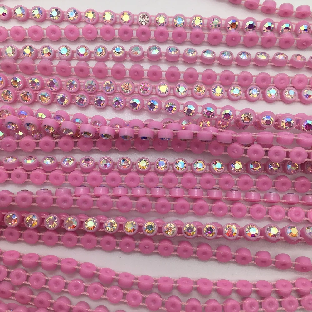 TABA® Sparkling AB Crystal Rhinestone Trim - 10 Yards of Elegant Rhinestone Banding
