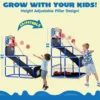 Arcade Basketball Game Set with 4 Balls and Hoop for Kids Old Indoor Outdoor Sport Play Basketball Game Toys Gifts for Toddlers 4
