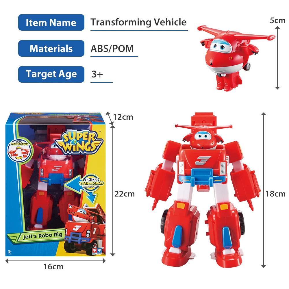 Jett Robo Rig Super Wings Deluxe Transform Vehicle Jett Super