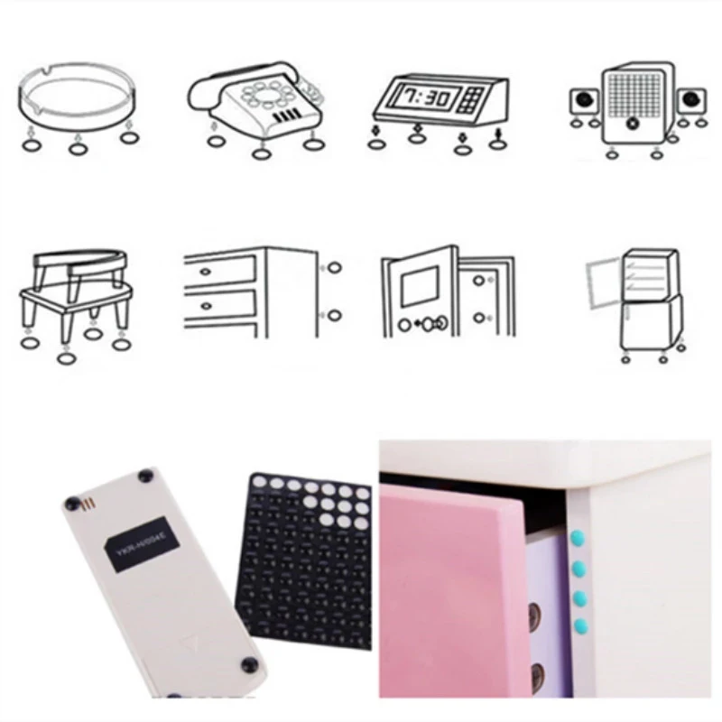 Transparent Soft Silicone Wall Protector Self-adhesive Door Handle Bumper Plug Non-slip Round Doors Stop Muffler Feet Pad 100pcs